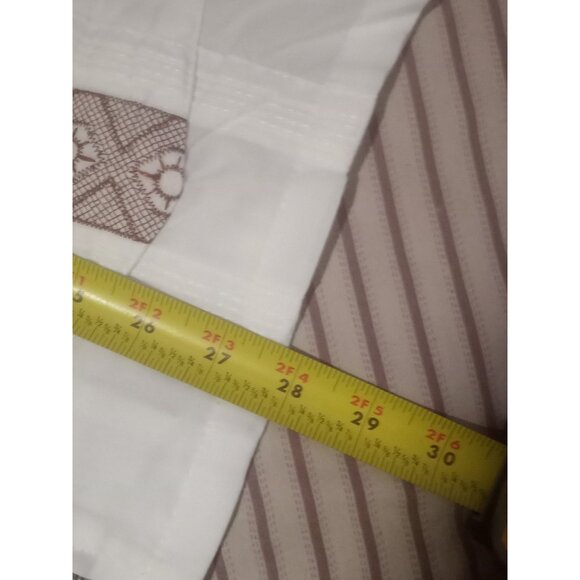 VTG Haband Guayabera Shirt Men’s Medium White Full-Zip Embroidered Cuban Wedding - Picture 10 of 11